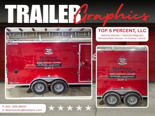 Custom commercial vehicle graphics installed in Joliet Illinois