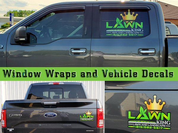 Custom vehicle decals for cars and trucks in Joliet Illinois