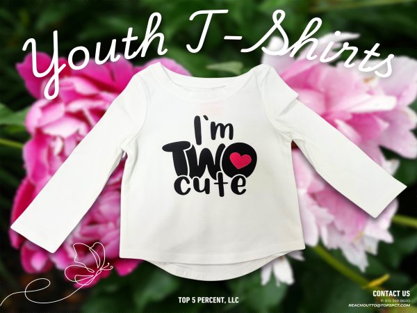Custom toddler and kids shirts with digital vinyl printing in Joliet Illinois