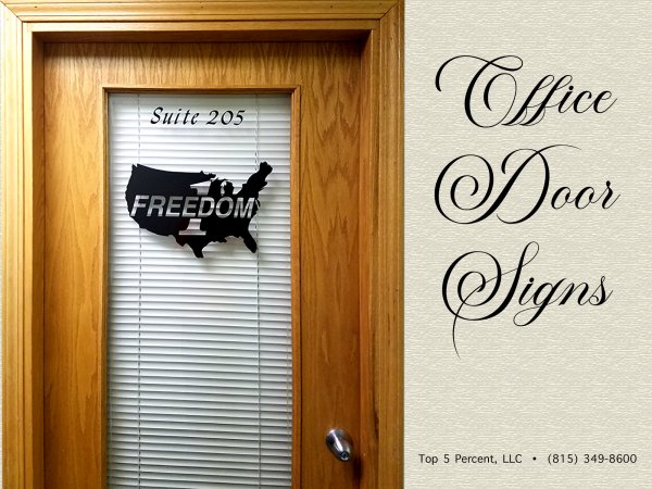 Custom door graphics for businesses in Joliet Illinois