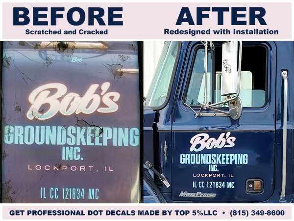 Custom DOT lettering in Joliet Illinois