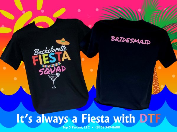 Full color DTF printed shirts in Joliet, Will and DuPage County Illinois