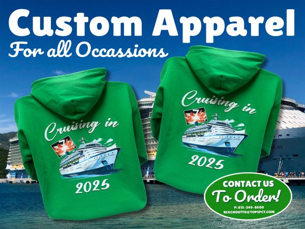 Custom DTF transfer hoodies and apparel made in Joliet Illinois