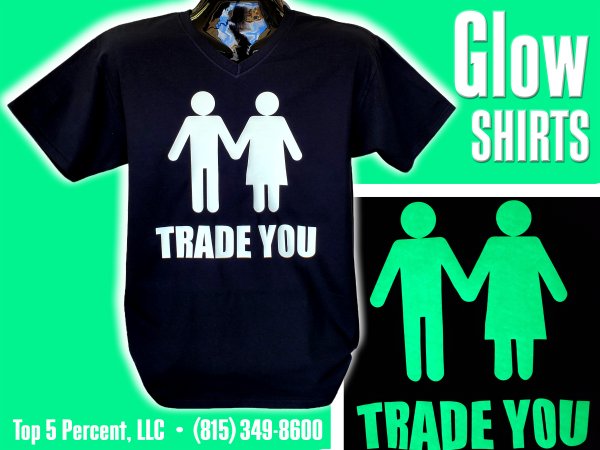 Custom glow in the dark shirts for Halloween and events in Channahon and Joliet IL