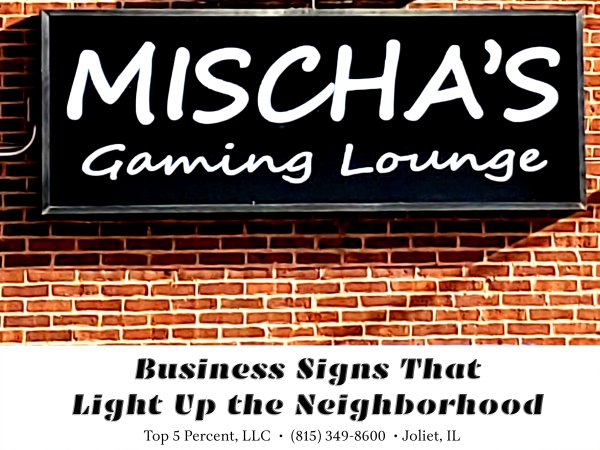 Backlit monument sign for a business in Joliet Illinois