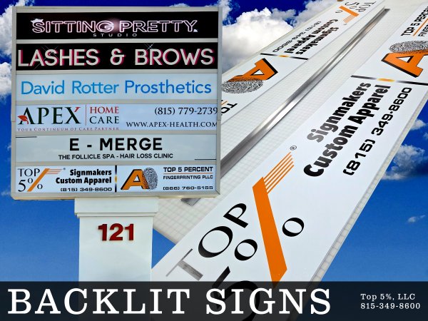 Custom backlit outdoor signs for businesses in Plainfield Illinois