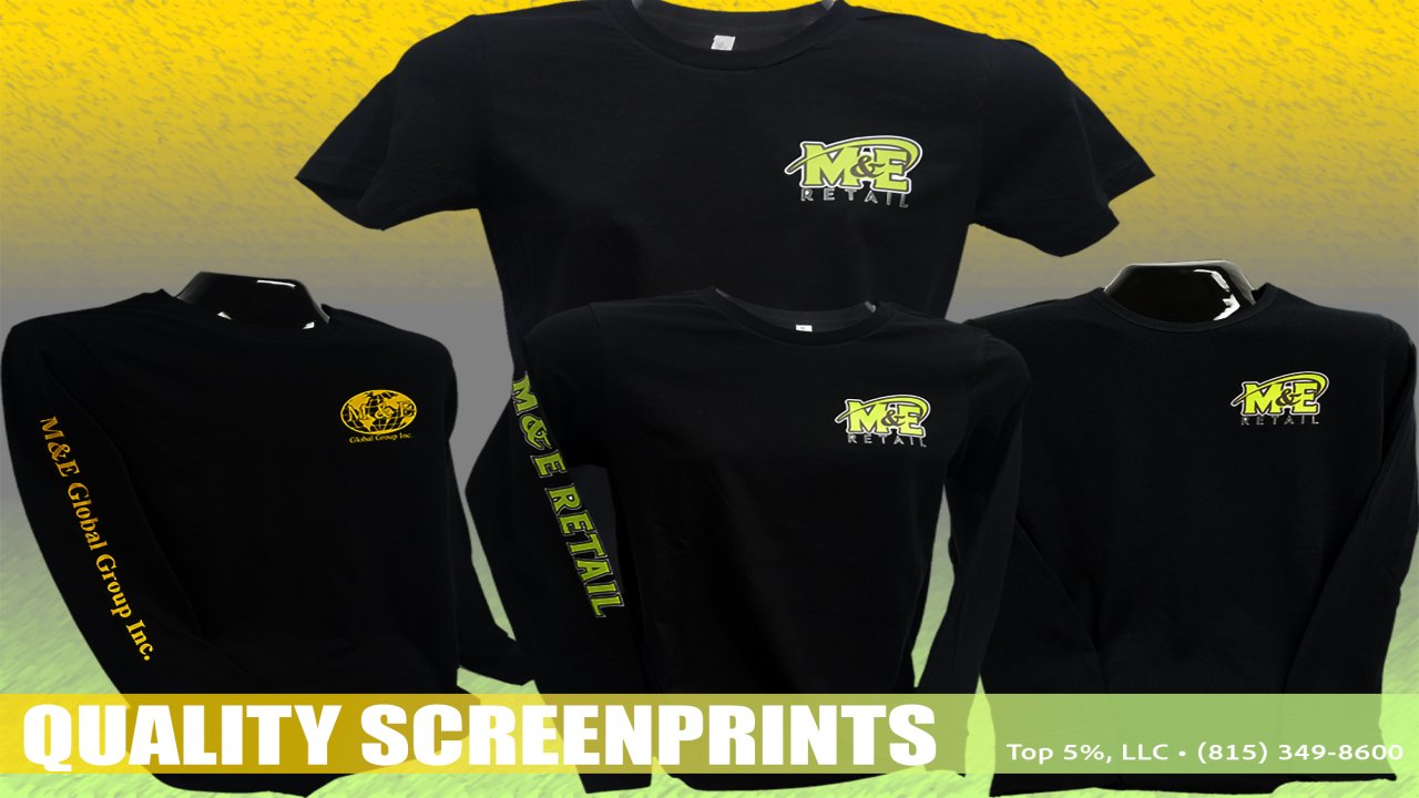 Custom screen printed shirts and corporate apparel for branded storefronts in Joliet Illinois