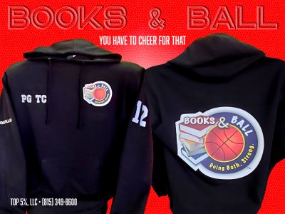 Custom spirit wear pullovers and fan apparel printed in Joliet Illinois