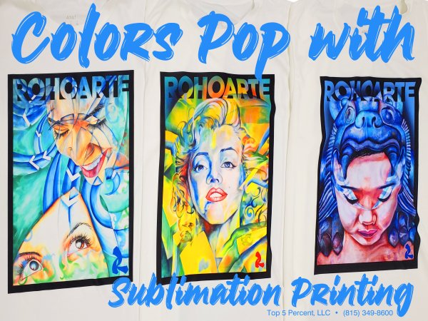 Full color dye sublimation tees in Joliet Illinois