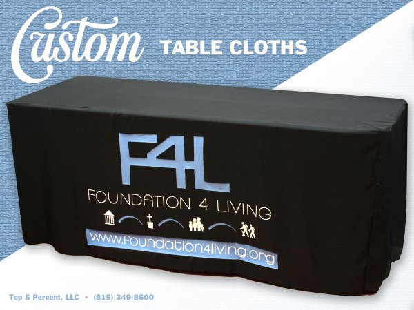 Custom table cloths for businesses in Crest Hill Illinois