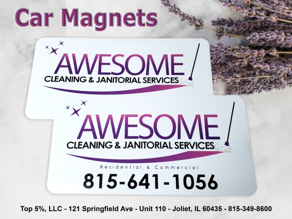 Custom car sign magnets for businesses in Joliet Illinois
