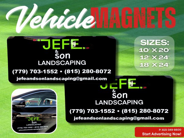 Custom car magnets printed in Joliet Illinois