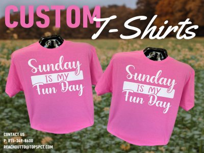 Custom vinyl shirt maker and heat press apparel in Joliet, Will and DuPage County Illinois