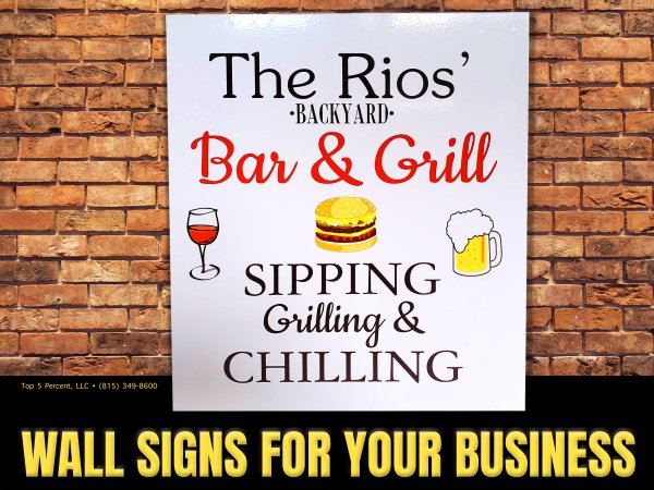 Custom wall signs and door graphics for businesses in Plainfield and Joliet IL