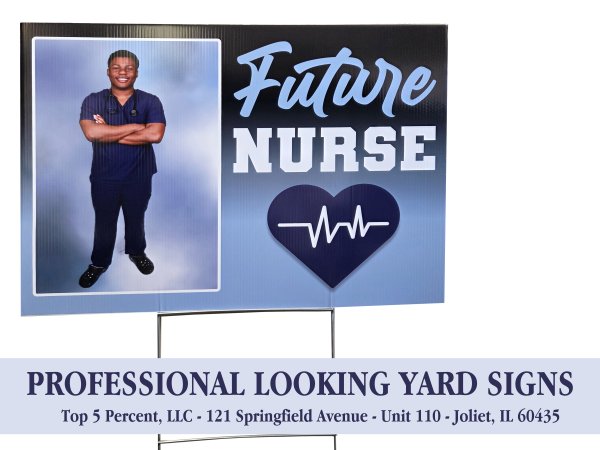 Custom yard signs printed for businesses and real estate in Plainfield Illinois
