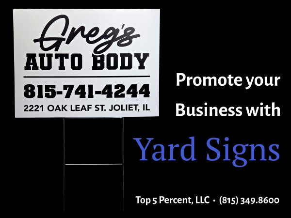 Yard sign printing in Romeoville Illinois — fast turnaround