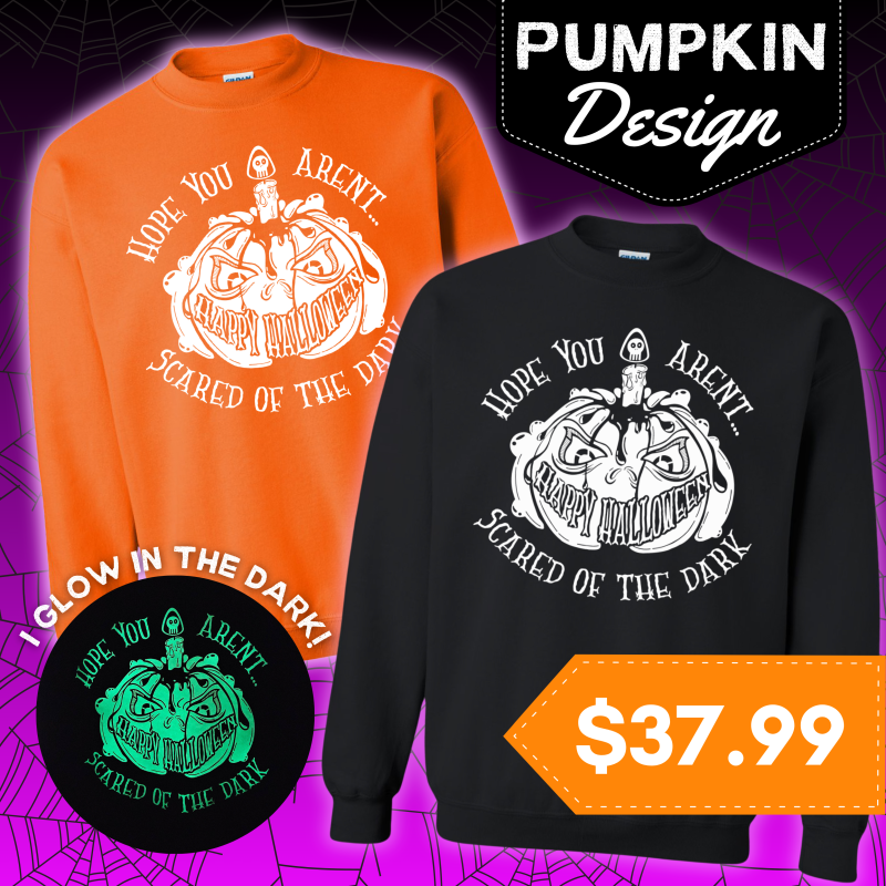 Halloween Glow In The Dark Pumpkin Sweatshirt