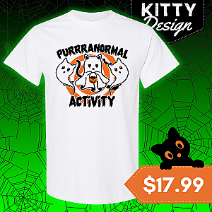 Halloween Ghost Kitty T-Shirt — view 1