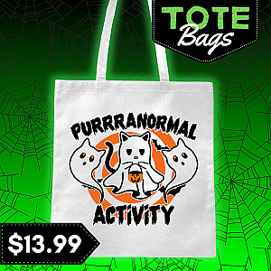 Halloween 'Purrranormal Activity' Tote Bag — view 1